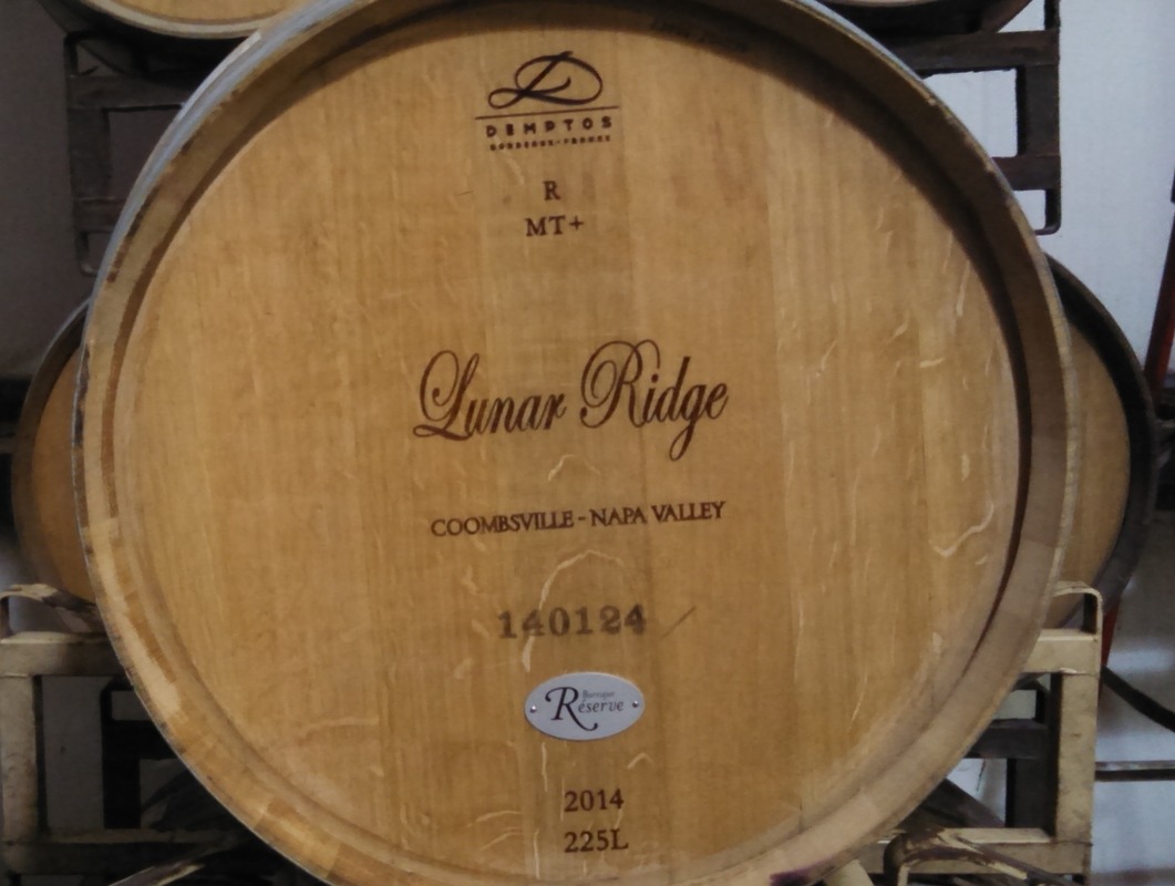 barrel of Lunar Ridge wine from Napa Valley
